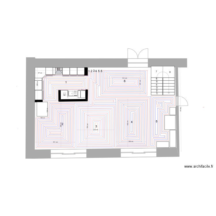 chauffage sol. Plan de 0 pièce et 0 m2