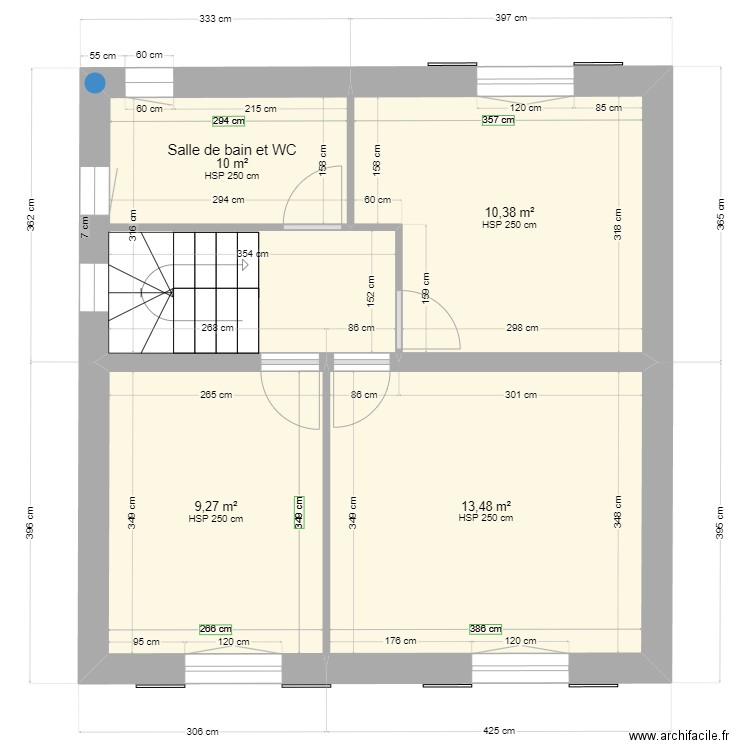 1er étage. Plan de 0 pièce et 0 m2