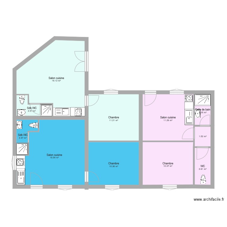  Edouar vaillant. Plan de 0 pièce et 0 m2