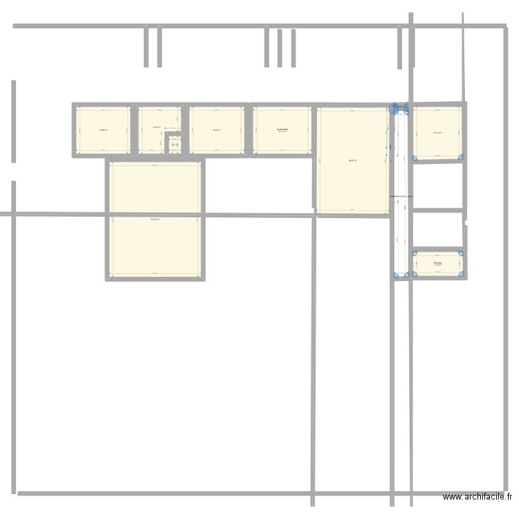 plan B. Plan de 11 pièces et 199 m2