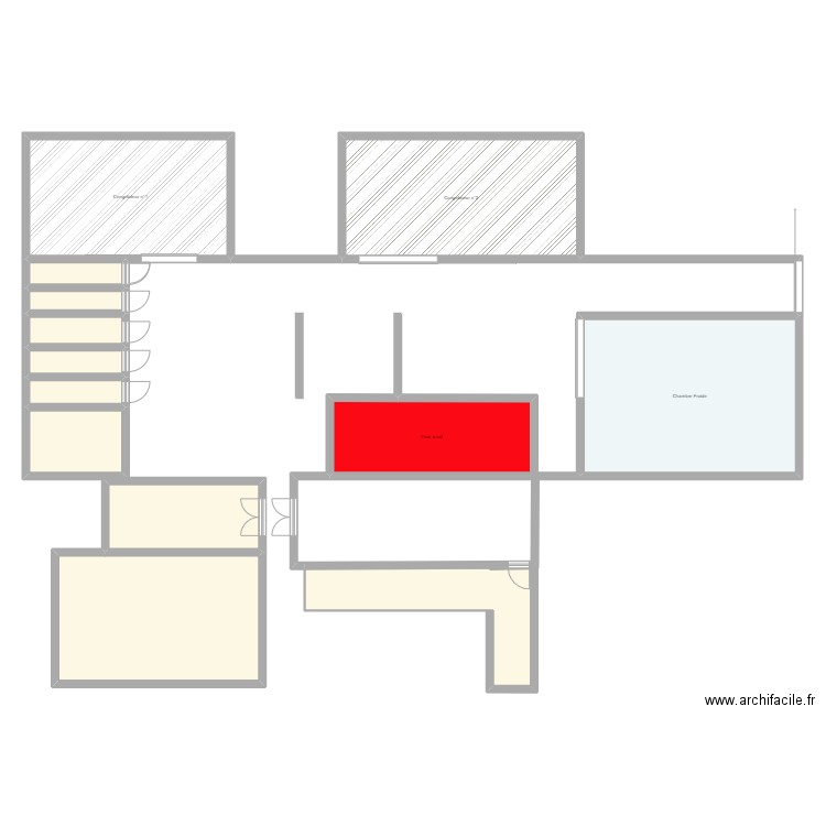 labo. Plan de 14 pièces et 232 m2