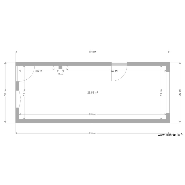 garage existant Ader. Plan de 0 pièce et 0 m2