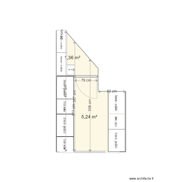 Dressing Cardinet V3. Plan de 0 pièce et 0 m2