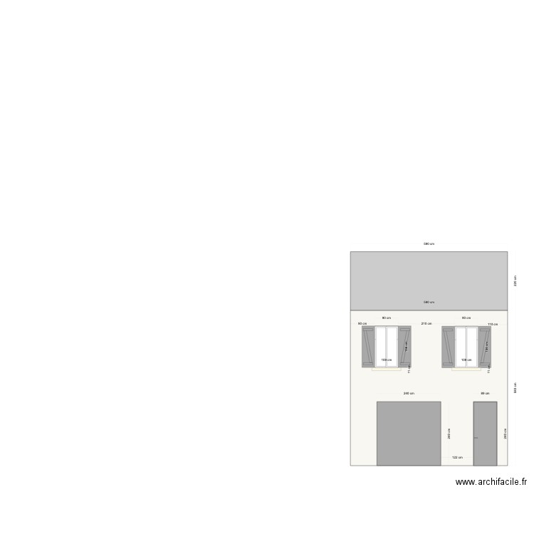 actuel face. Plan de 0 pièce et 0 m2