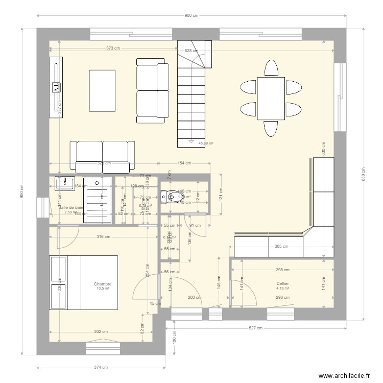 BERTRAND RDC 1. Plan de 0 pièce et 0 m2