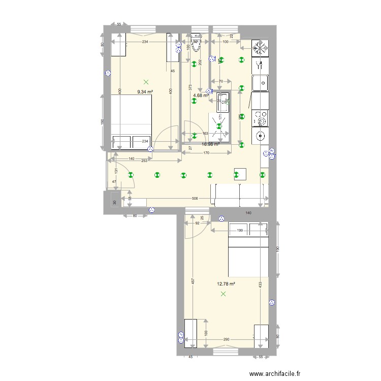 gambetta complet. Plan de 0 pièce et 0 m2