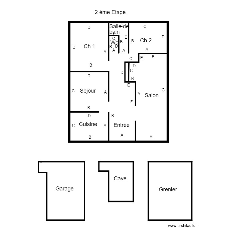 Croquis App MOREL PB. Plan de 0 pièce et 0 m2