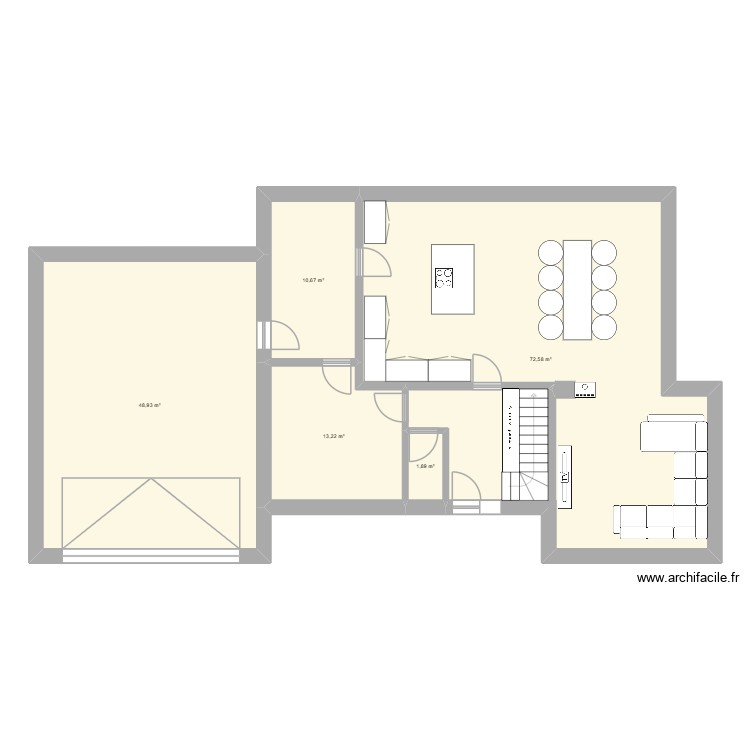 Id&eacute;e. Plan de 0 pièce et 0 m2