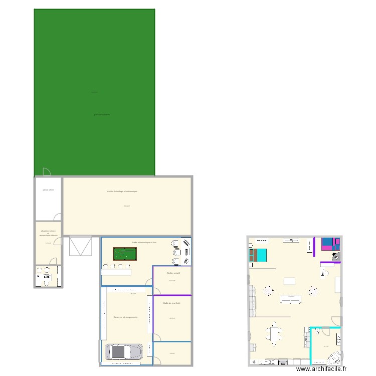 etage sous sol et batiment 2. Plan de 0 pièce et 0 m2