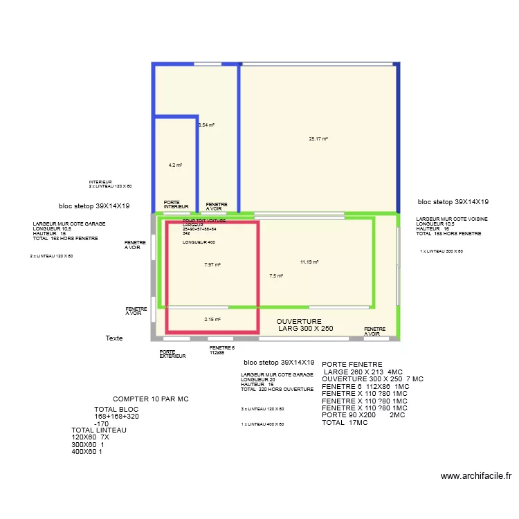 GARAGE ANNEXE. Plan de 