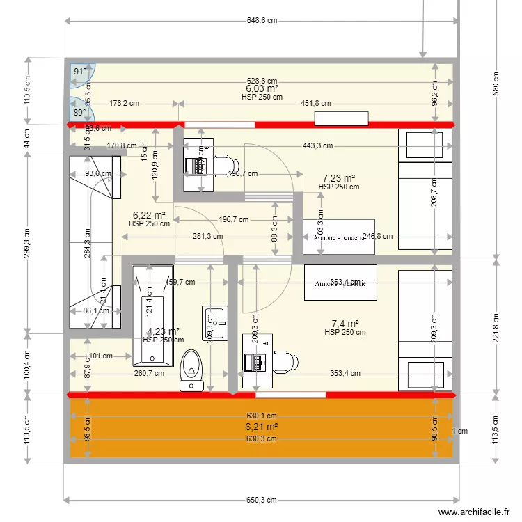 GRAND LEEZ 2eme am&eacute;nagement ILG. Plan de 