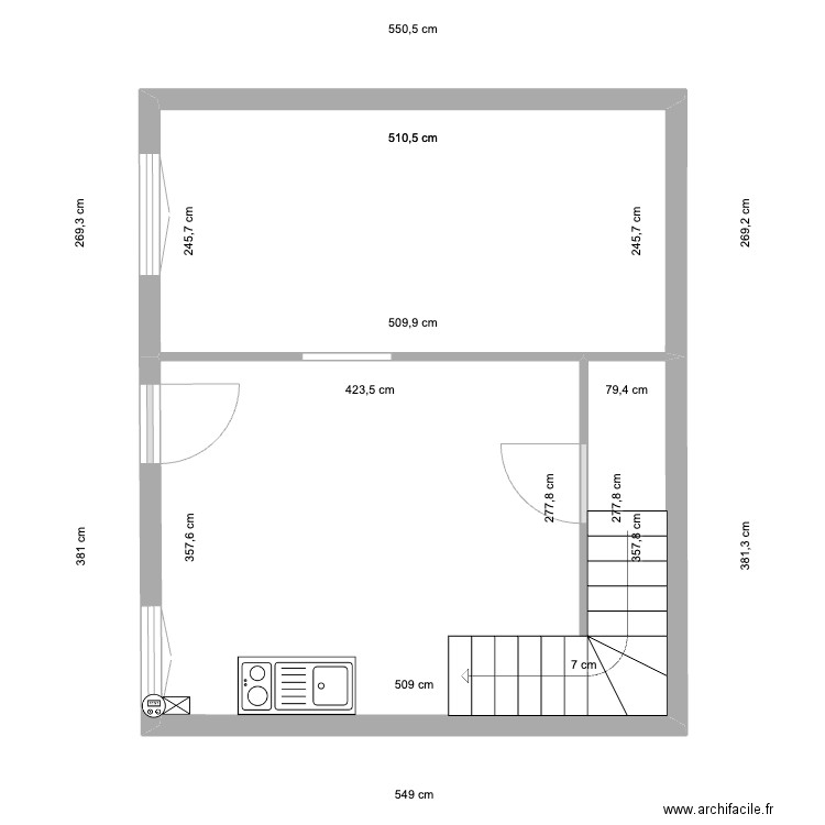 ETAT DE LIEUX PROJECT LUDOVIC . Plan de 2 pièces et 31 m2