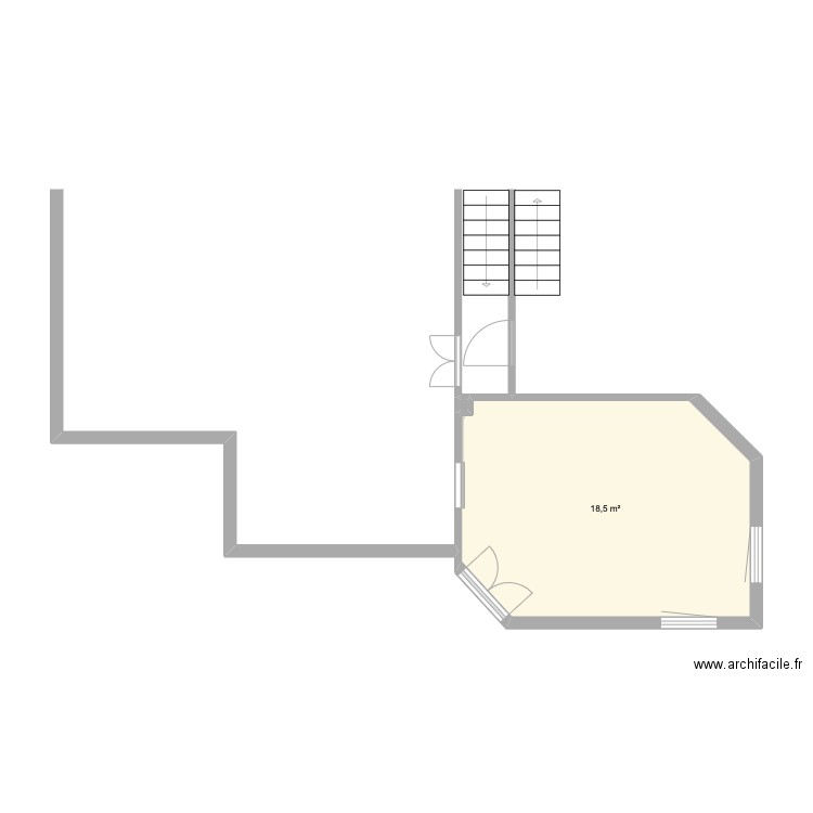 Appartement GP. Plan de 2 pièces et 19 m2
