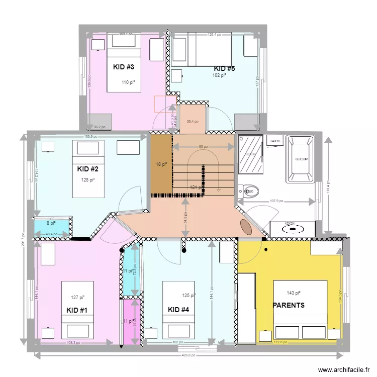 etag2 chablis14 big bedroom. Plan de 