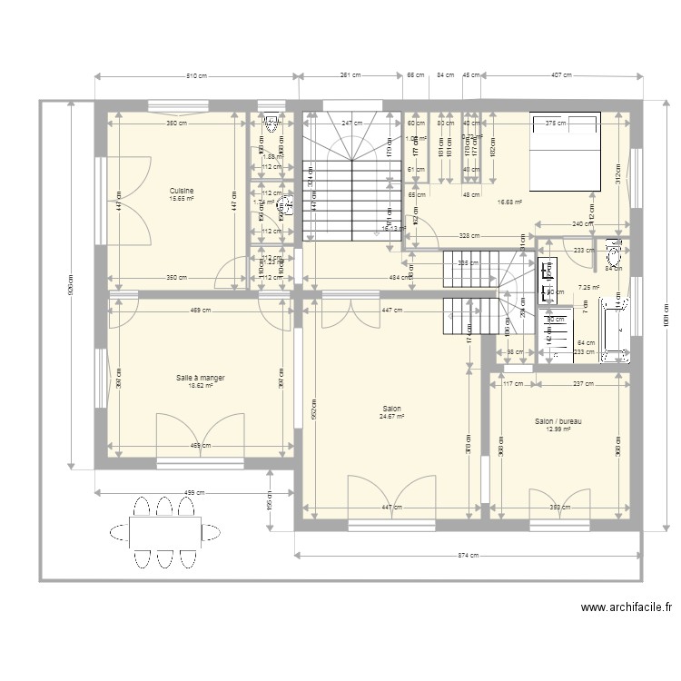 Raph 1er étage. Plan de 0 pièce et 0 m2