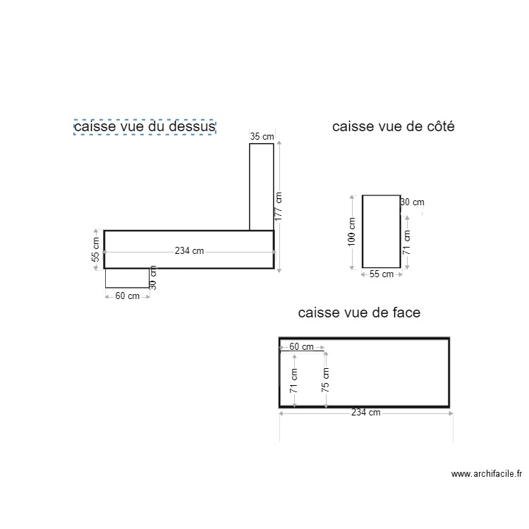 plan caisse AKEA Cosmetique. Plan de 0 pièce et 0 m2