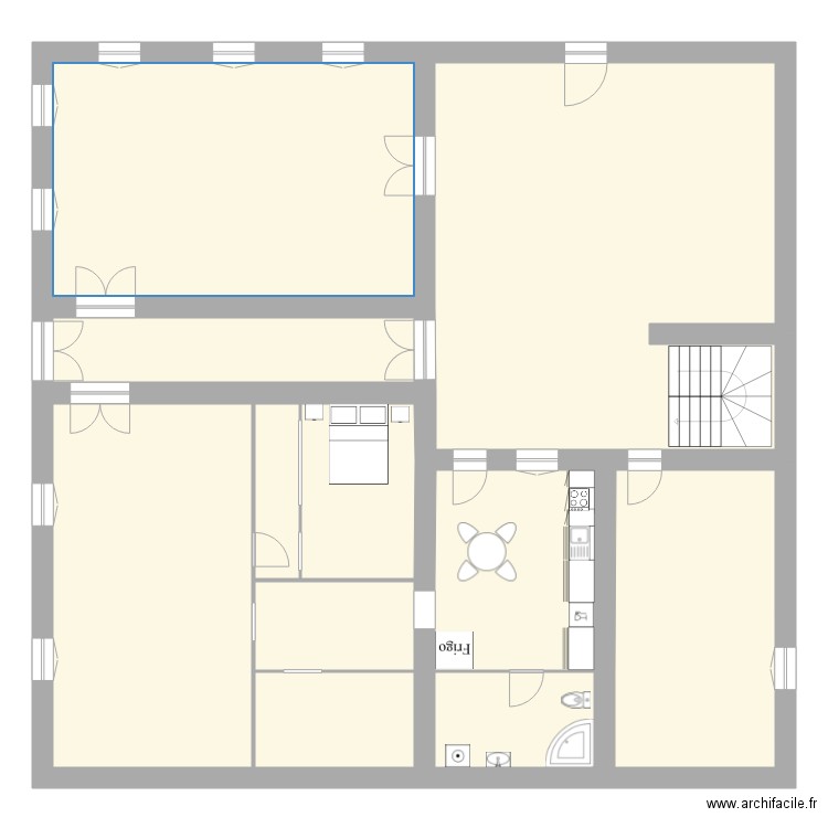 Verdun RDC Lucas Morgane. Plan de 11 pièces et 255 m2