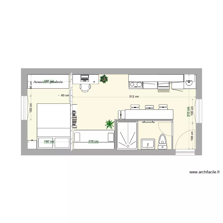 102 OBERKAMPF  2 MEUBLE. Plan de 