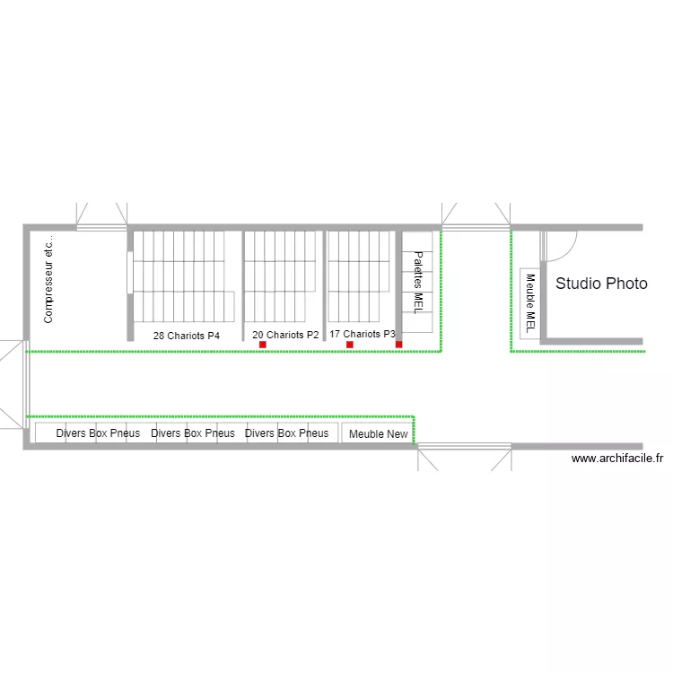 Plan ancien Atelier V2. Plan de 