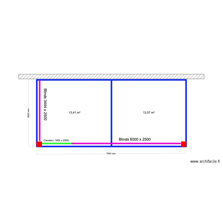 Konstantim Koos. Plan de 2 pièces et 27 m2