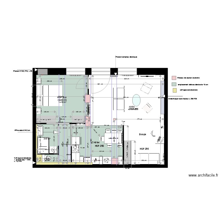 Plan projeté Local Sarah Schneider 21 06 18. Plan de 0 pièce et 0 m2