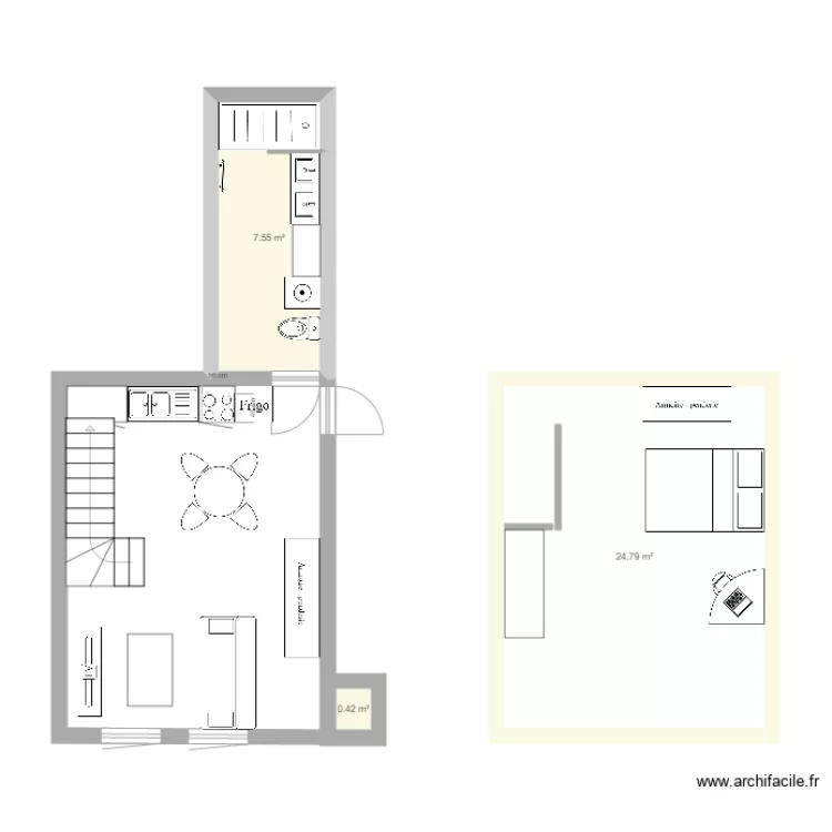 appartement &eacute;loise. Plan de 