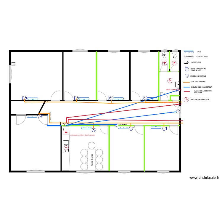 CHAUFFAGE 1 VMC 1 ER ETAGE DE 20 novembre 2019. Plan de 0 pièce et 0 m2