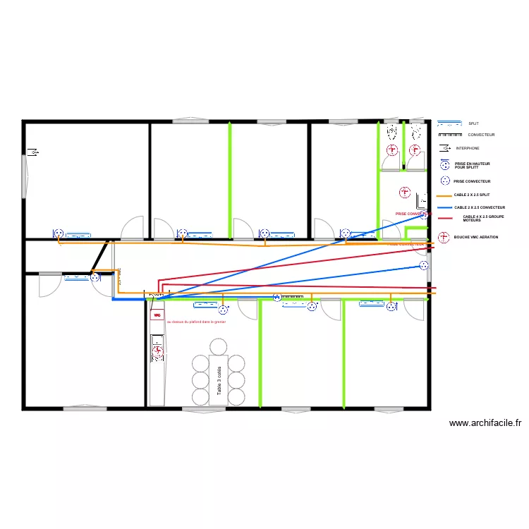 CHAUFFAGE 1 VMC 1 ER ETAGE DE 20 novembre 2019. Plan de 