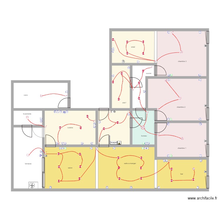 m ardouin. Plan de 15 pièces et 147 m2