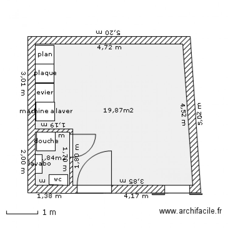 studio christophe. Plan de 0 pièce et 0 m2