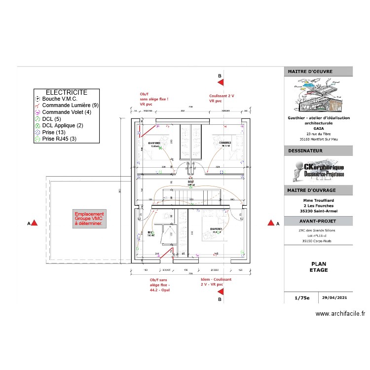 Trouffiard ETG Electricité. Plan de 0 pièce et 0 m2