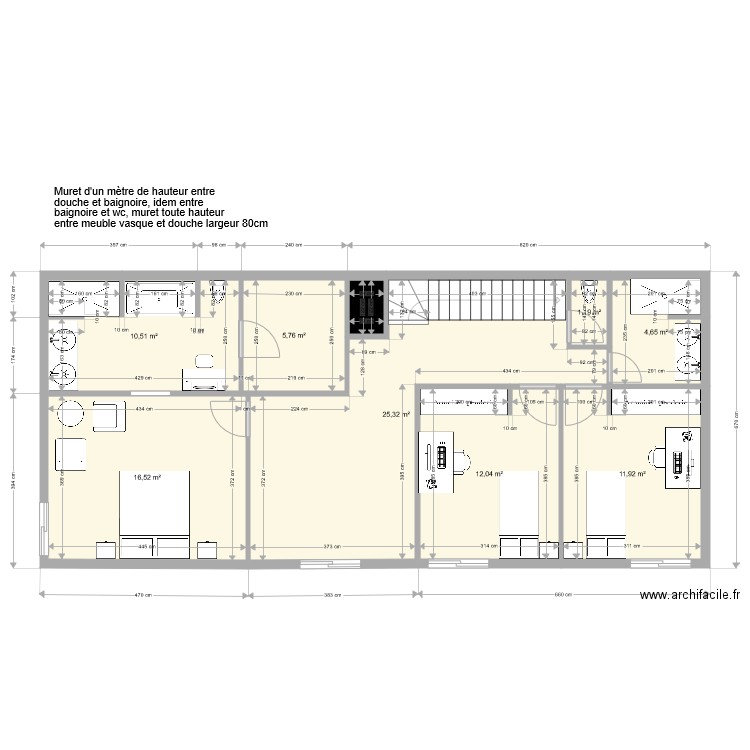 thibault valentine elne plan étage modifié 7 octobre 2021 variante sdb avec coiffeuse. Plan de 9 pièces et 89 m2