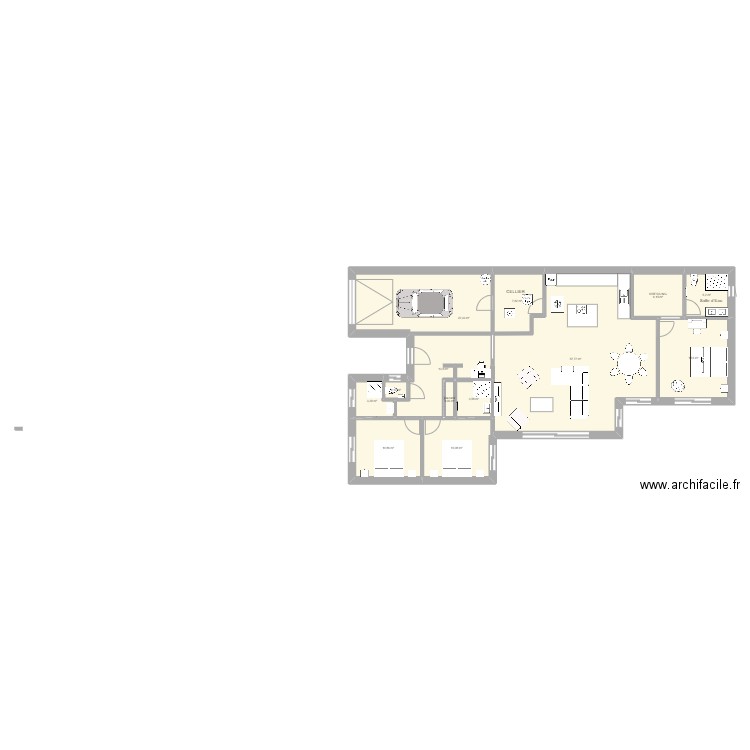 ESSAI12. Plan de 13 pièces et 159 m2