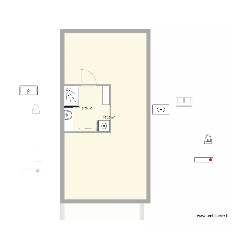SDB MAISON 03 06. Plan de SDB MAISON 03 06. Plan de
