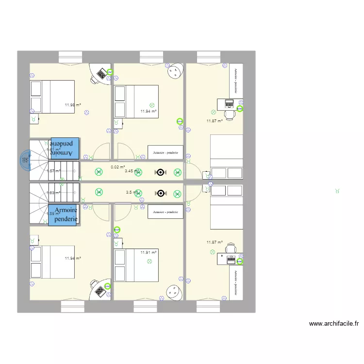 Manu4 b&acirc;timent agricole. Plan de 