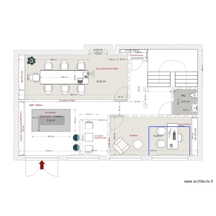 bureau de notaire. Plan de 0 pièce et 0 m2