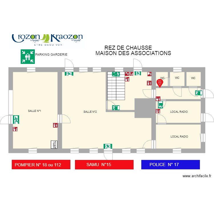 RDC MAISON ASSO 2. Plan de 0 pièce et 0 m2