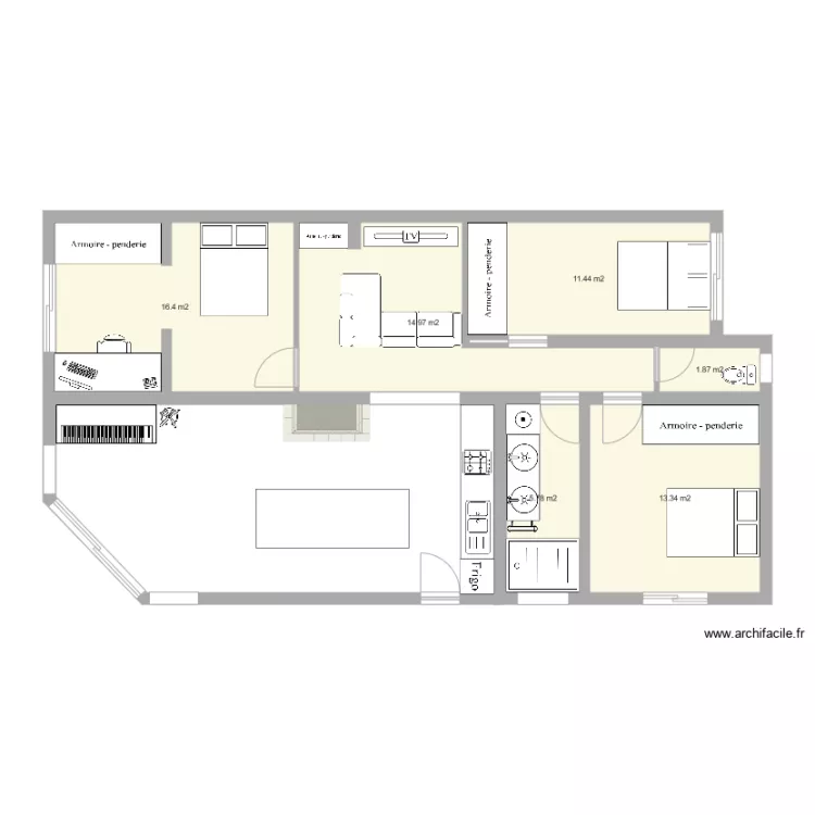 Maison L&eacute;ognan. Plan de 