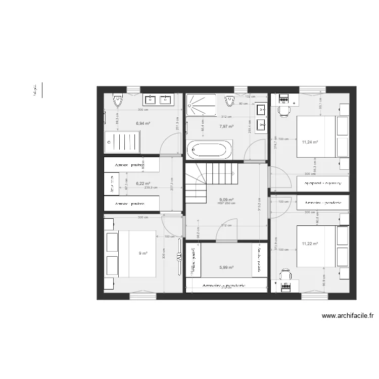 MAISON GENEVIVIEVE R PLUS 1 V2. Plan de 