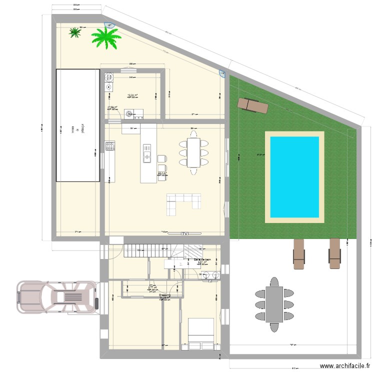 garage. Plan de 0 pièce et 0 m2