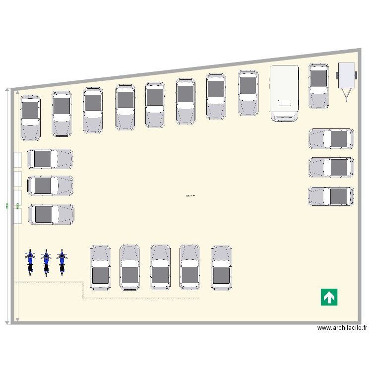 parking - Plan 1 pièce 558 m2 dessiné par fredlachope