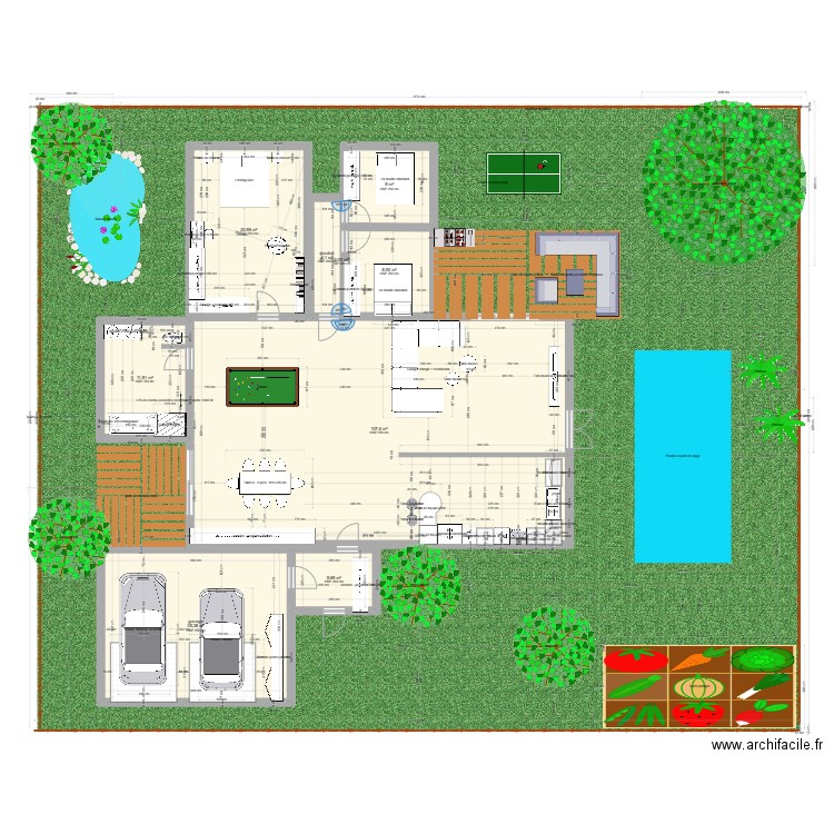 maison mamie. Plan de 9 pièces et 206 m2