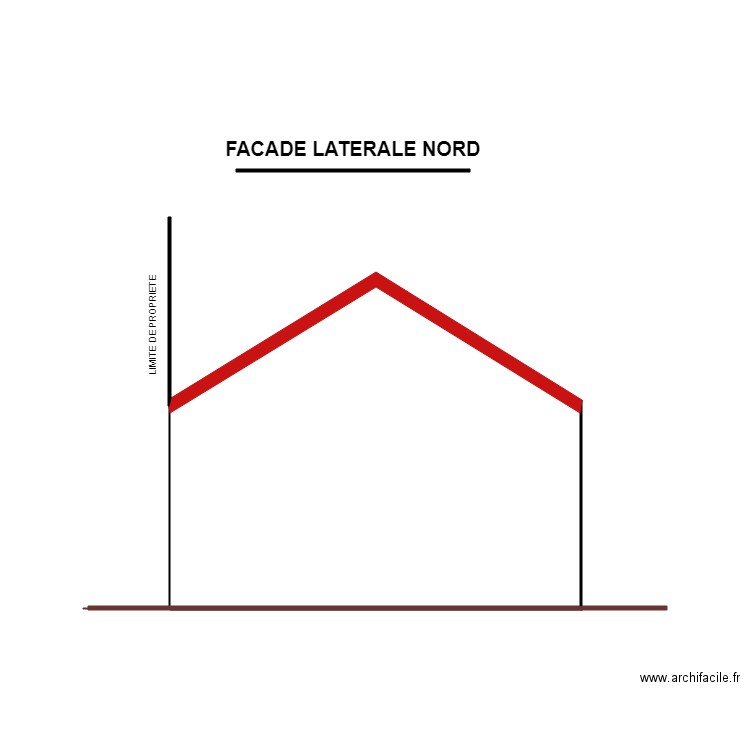  VRY FACADE LATERALE NORD. Plan de 0 pièce et 0 m2