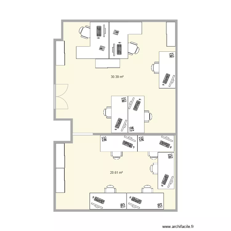 bureau auto. Plan de 