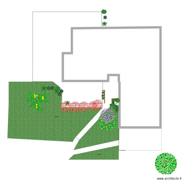 maison terrasse. Plan de 0 pièce et 0 m2