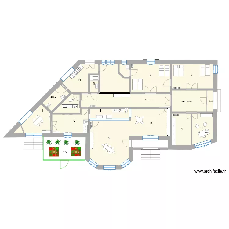 CRECHE PLAN BATISSE C MODIFICATION HANDICAPE. Plan de 