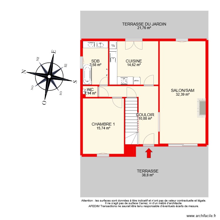 BI 6698 RDC. Plan de 0 pièce et 0 m2