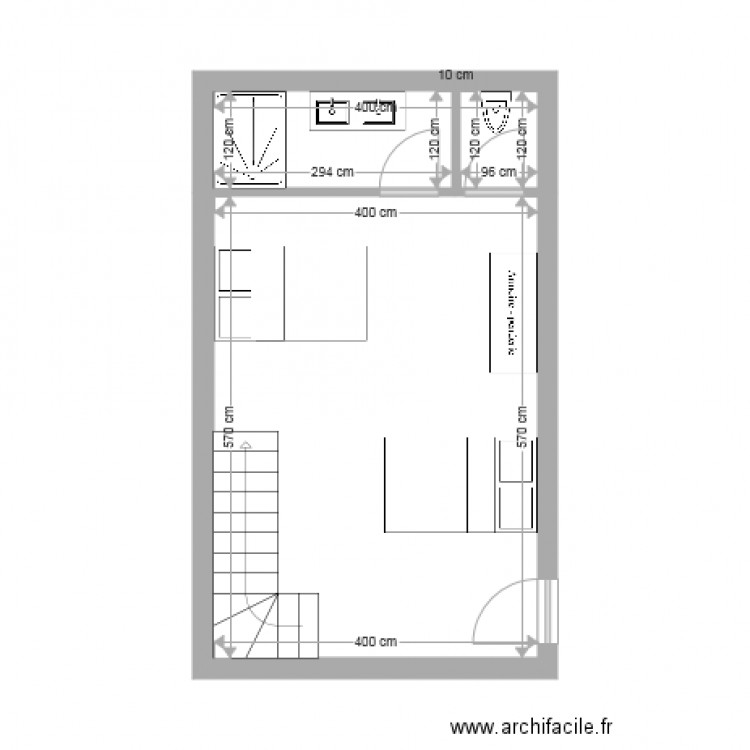 DORTOIR. Plan de 0 pièce et 0 m2
