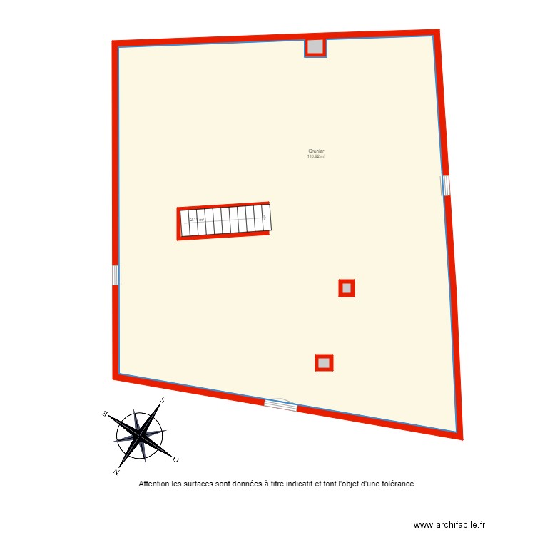 BI 4751 Grenier non côté. Plan de 0 pièce et 0 m2