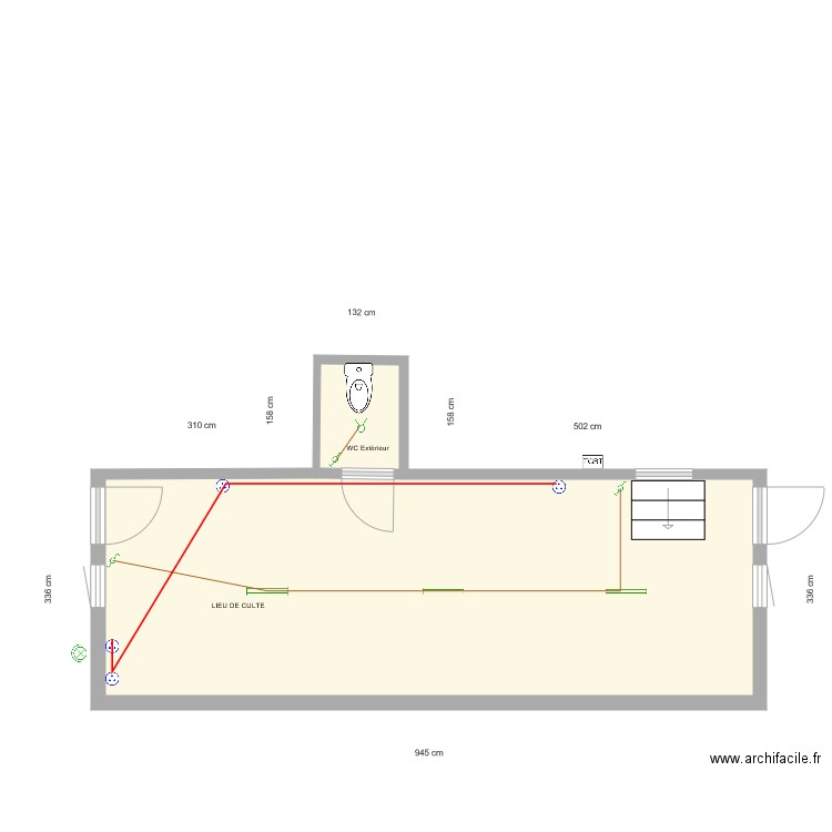 Plan maison ELECT LIEU CULTE. Plan de 0 pièce et 0 m2